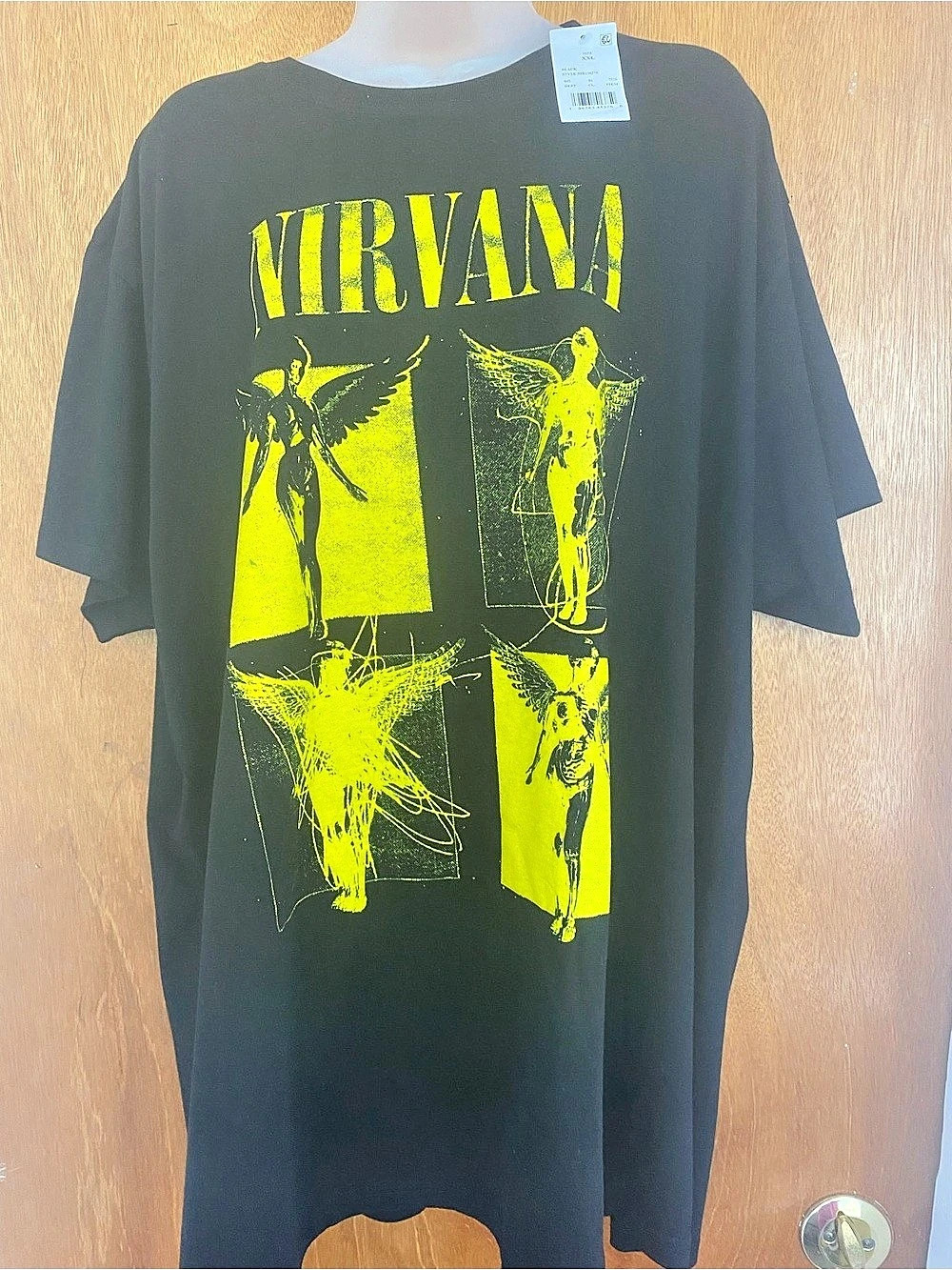 Nirvana Graphic Tee in Black & Yellow NWT